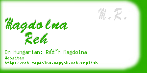 magdolna reh business card